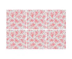 queence Getränkeuntersetzer GC0134-K4, (Set, 6 tlg.), aus Kunststoff rosa Untersetzer Küchenhelfer Haushaltswaren