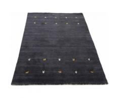 carpetfine Wollteppich Gabbeh Uni, rechteckig, 15 mm Höhe, reine Wolle, handgewebt, Tiermotiv, Wohnzimmer schwarz Wohnzimmerteppiche Teppiche nach Räumen