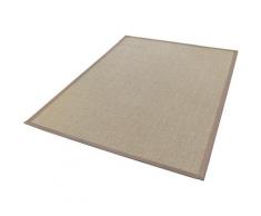 Dekowe Sisalteppich Mara S2 mit Bordüre, Wunschmaß, rechteckig, 5 mm Höhe, Flachgewebe, Obermaterial: 100% Sisal, Wohnzimmer beige Teppiche