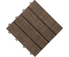 florco Terrassenplatten Tex, Klickfliesen braun Terrassenfliesen Terrassenböden Garten Balkon