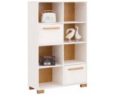 Home affaire Regal Ance, Ance aus Kiefer und Eiche massiv, Breite 85 cm weiß Standregale Regale Garderoben