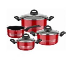 GSW Topf-Set Milano Color, Aluminium-Leichtmetall-Legierung, (Set, 7 tlg.), Induktion rot Topfsets Töpfe Haushaltswaren