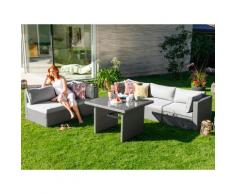 KONIFERA Loungeset Malta, (16 tlg.) grau Gartenmöbel-Sets Gartenmöbel Gartendeko
