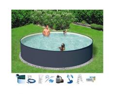 KONIFERA Rundpool Gomera II, (Set), 10-tlg., ØxHöhe: 300x120 cm grau Swimmingpools Pools Planschbecken Garten Balkon