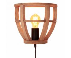 Brilliant Leuchten Matrix Wood Wandspot antik holz/schwarz korund braun Wandleuchten Lampen