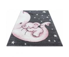 Kinderteppich Kids 560 Ayyildiz rechteckig Höhe 12 mm maschinell gewebt, rosa, pink-grau