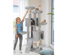 ABUKI Kratzbaum Maya, hoch, BxTxH: 74x40x170 cm grau Kratz- Kletterbäume Katze Tierbedarf