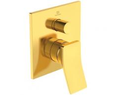 Ideal Standard Badarmatur Check, Unterputz Bausatz 2, Brushed Gold goldfarben Badarmaturen Bad Sanitär