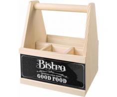 Contento Besteckträger Bistro Good Food beige Küchen-Ordnungshelfer Küchenhelfer Küche Besteckkörbe