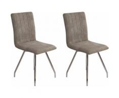 4-Fußstuhl, grau, Vintage Beige