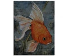 Artland Glasbild Feng Shui - Goldfisch orange Glasbilder Bilder Bilderrahmen Wohnaccessoires