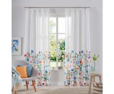 Gardine Naila Home affaire Kräuselband 2 Stück, blau, blau