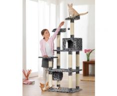ABUKI Kratzbaum Pfötchen, hoch, BxTxH: 60x50x155 cm grau Kratz- Kletterbäume Katze Tierbedarf