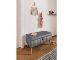 my home Truhenbank Amira, mit Staufach, in 3 Bezugsqualitäten feiner Steppung grau Sitzbänke Nachhaltige Möbel
