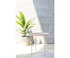 Homexperts Beistelltisch Smart, Tablett-Tisch aus Metall, 47 cm Durchmesser rosa Beistelltische Tische