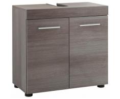 trendteam Waschbeckenunterschrank Runner, silberfarben, eichefarben rauchsilber