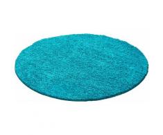 Hochflor-Teppich, Life Shaggy 1500, Ayyildiz, rund, Höhe 30 mm, maschinell gewebt blau Schlafzimmerteppiche Teppiche nach Räumen