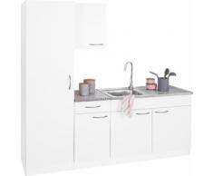 wiho Küchen Küchenblock Kiel, Breite 190 cm, mit 28 mm starker Arbeitsplatte, Tiefe 50 cm weiß Küchenzeilen Geräten -blöcke Küchenmöbel Arbeitsmöbel-Sets