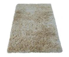 Paco Home Badematte Kanda 360, rechteckig, Höhe 45 mm, rutschhemmend beschichtet, fußbodenheizungsgeeignet, Badteppich, Uni Farben, weicher Hochflor, waschbar, rechteckig & rund erhältlich beige Badematten