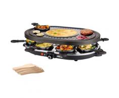 PRINCESS Raclette 8 Oval Grill Party - 162700, Raclettepfännchen, 1200 Watt schwarz Küchenkleingeräte Haushaltsgeräte