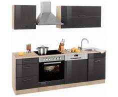 HELD MÖBEL Küchenzeile Graz, ohne E-Geräte, Breite 220 cm grau Küchenzeilen Geräte -blöcke Küchenmöbel Arbeitsmöbel-Sets