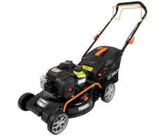 Benzinrasenmäher DELTAFOX "DG-PLM 4613 SP 4in1" Rasenmäher schwarz mit Radantrieb und 2. Messer