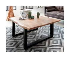 SIT Couchtisch, mit schwarzem Kufengestell, quadratisch beige Couchtisch Couchtische eckig Tische