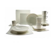 CreaTable Kombiservice "PURE" (30-teilig), natur, Neutral, naturweiß