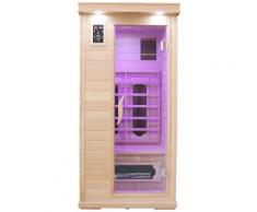 DEWELLO Infrarotkabine "Windsor" Saunen für 1 Person beige Infrarotkabinen