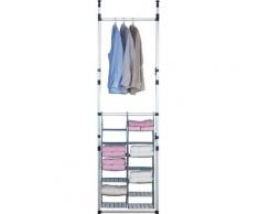 Ruco Teleskopregal, Aluminium/Kunststoff, höhenverstellbar von 250 - 300 cm silberfarben Teleskopregale Regale Kleinmöbel Teleskopregal