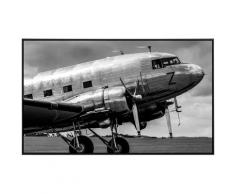 Papermoon Infrarotheizung Vintage Verkehrsflugzeug Schwarz & Weiß, sehr angenehme Strahlungswärme bunt Heizkörper Heizen Klima