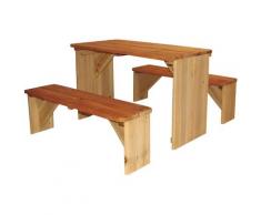 AXI Garten-Kindersitzgruppe ZidZed XL, Picknicktisch, BxTxH: 80x70x45 cm braun Kinder Kinderstühle Kindermöbel