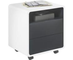 MCA furniture Rollcontainer Tadeo, weiß matt, Absetzungen in Grau Matt grau Büroschränke Büromöbel