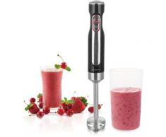 Emerio Stabmixer HB-121207, 100 W, mit Akku silberfarben Mixer Zerkleinerer Haushaltsgeräte