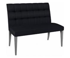 SELVA 2-Sitzer Polsterbank Eliza Modell 1397 Massivholzgestell in taupe grau Vintage, schwarz, Phiaba Dark