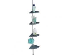 WENKO Teleskopregal Easy, Badregal mit 4 Ablagen, höhenverstellbar 78-265 cm grau Badaccessoires SOFORT LIEFERBARE Wohnaccessoires
