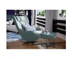 TOM TAILOR Hocker PURE, mit Metall-Drehfuß in Chrom blau Polsterhocker Sessel und Sofas Couches
