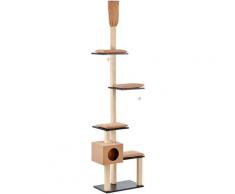 SILVIO design Kratzbaum Bashira, hoch, BxTxH: 73x47x230-260 cm beige Kratz- Kletterbäume Katze Tierbedarf