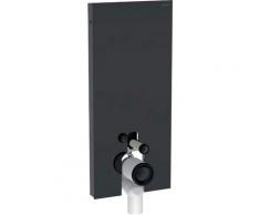 GEBERIT Vorwandelement WC Monolith, (Komplett-Set), Wasseranschluss hinten mittig, für Stand-WC 114cm schwarz Sanitärtechnik Bad Sanitär