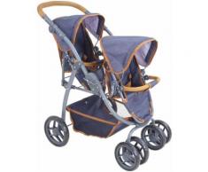 Knorrtoys Puppen-Zwillingsbuggy "Milo - dark blue", blau, Damen, blau