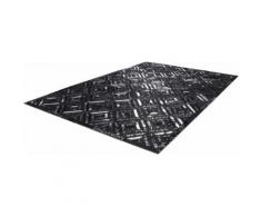 Fellteppich Scarllet 410 calo-deluxe rechteckig Höhe 8 mm Naturprodukt, schwarz, silberfarben-schwarz