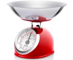 ETA Küchenwaage "STORIO rot ETA577790030 Retro" Küchenwaagen analog, Ganzmetall-Design mit einer Edelstahlschale Analoge