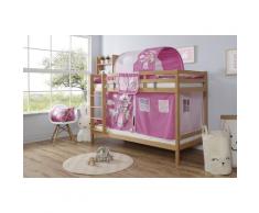 Ticaa Etagenbett Rene, mit Rollrost und Textil-Set wahlweise Matratze, Buche beige Kinder Kinderbetten Kindermöbel