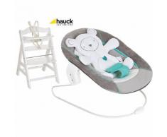 Hochstuhl Alpha+B, white, inkl. Bouncer 2in1, Hearts grey