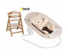 Hochstuhl Alpha+B, natural, inkl. Bouncer 2in1, Hearts beige
