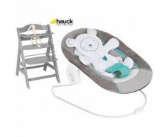 Hochstuhl Alpha+B, grey, inkl. Bouncer 2in1, Hearts grey