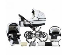 Kombi-Kinderwagen Venedig Nostalgie, 10 tlg., black & white