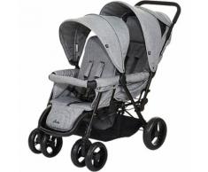 Circle Geschwisterwagen Tandem, woven grey