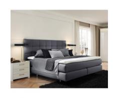 Femira Couture Toronto Q Boxspringbett Mehrzonen 180x200 cm H2/H3 Stoff Anthrazit 9305