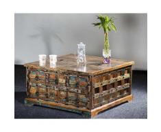 The Wood Times Delhi Couchtisch-Truhe lll B 90 x H 47 x T 90 cm